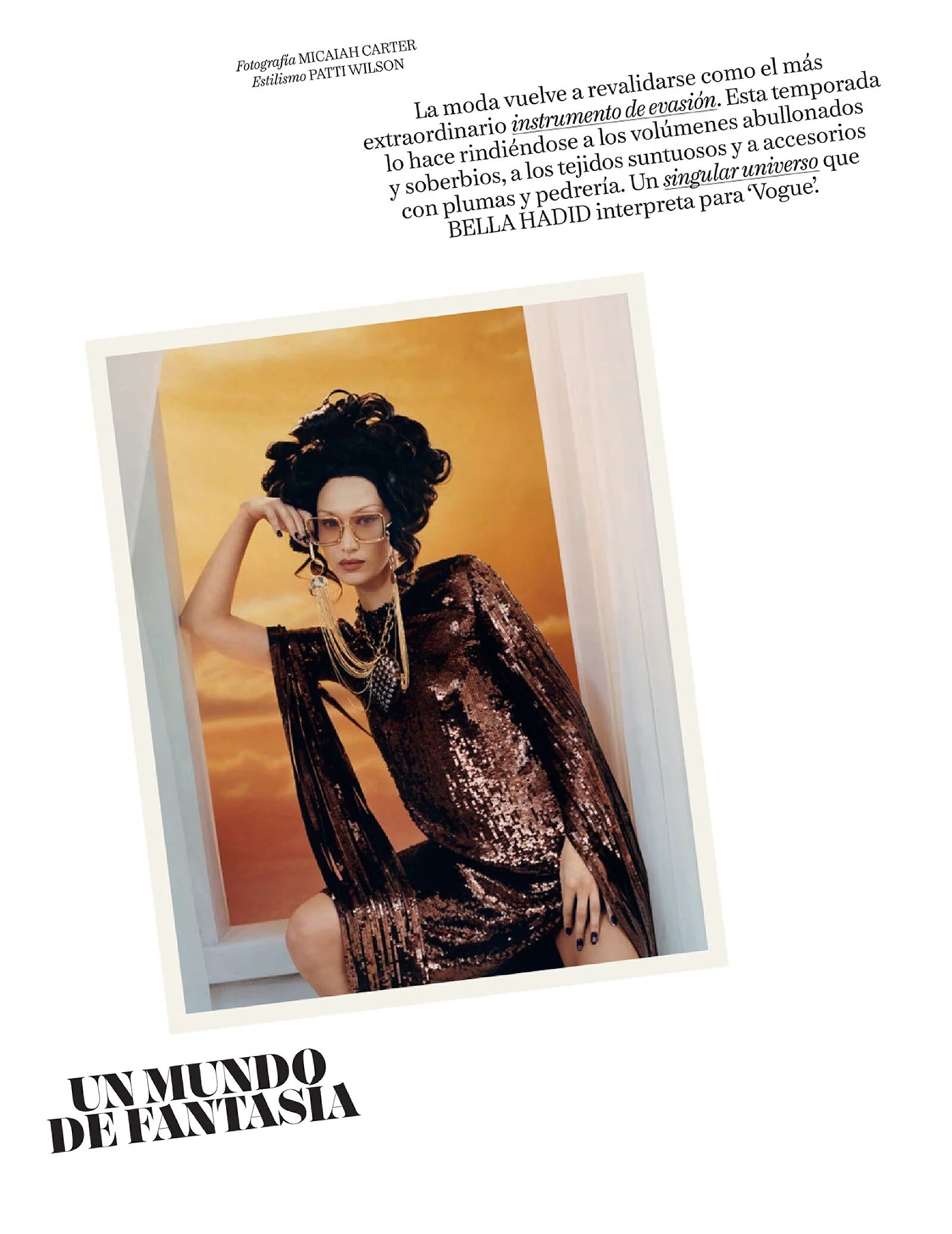Bella Hadid by Micaiah Carter for Vogue Spain March 2021 — Anne of